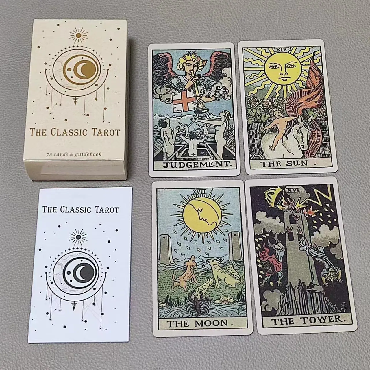 Tarot Cards Deck With Guidebook - El Tarot clásico de 10,3x6cm, 78