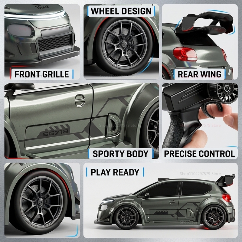 2026 NUEVO SG718 Coche RC de C - Rc Drift Car 1 24 Scale 4Wd reseña y precio