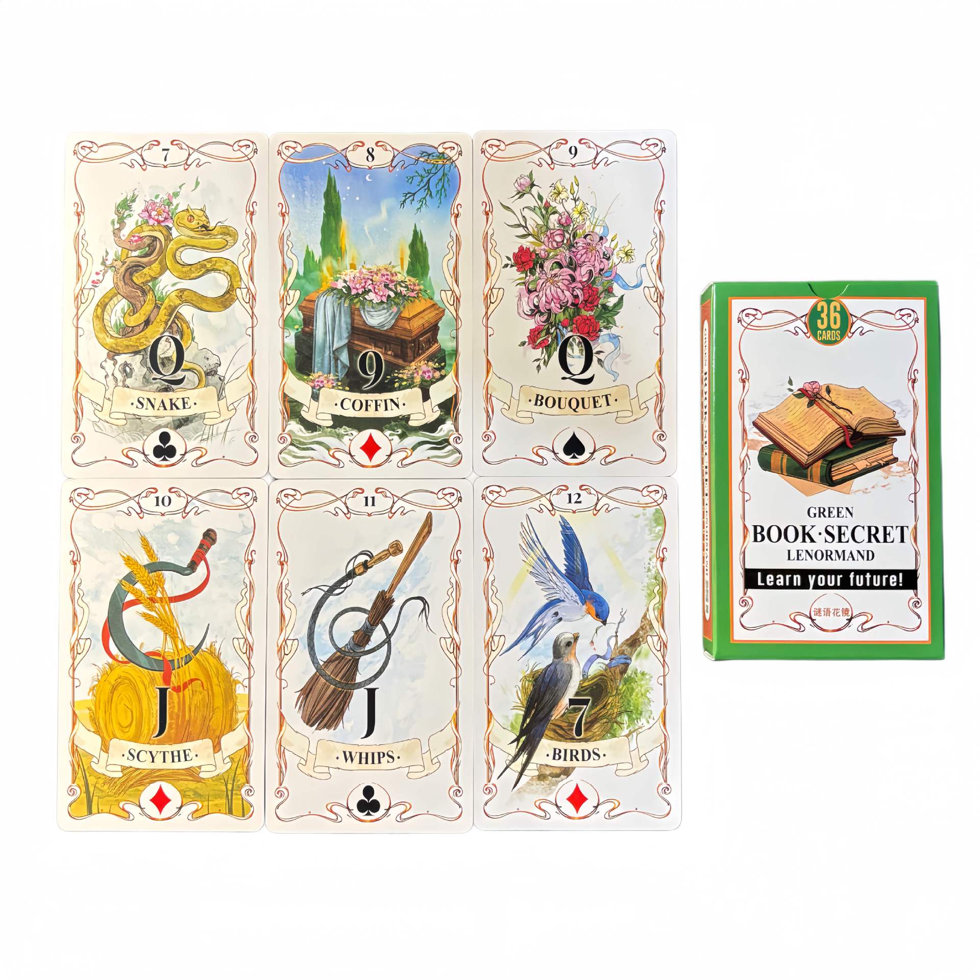 Cartas del Oráculo Lenormand d - Tarot Cards Deck With Guidebook reseña y precio