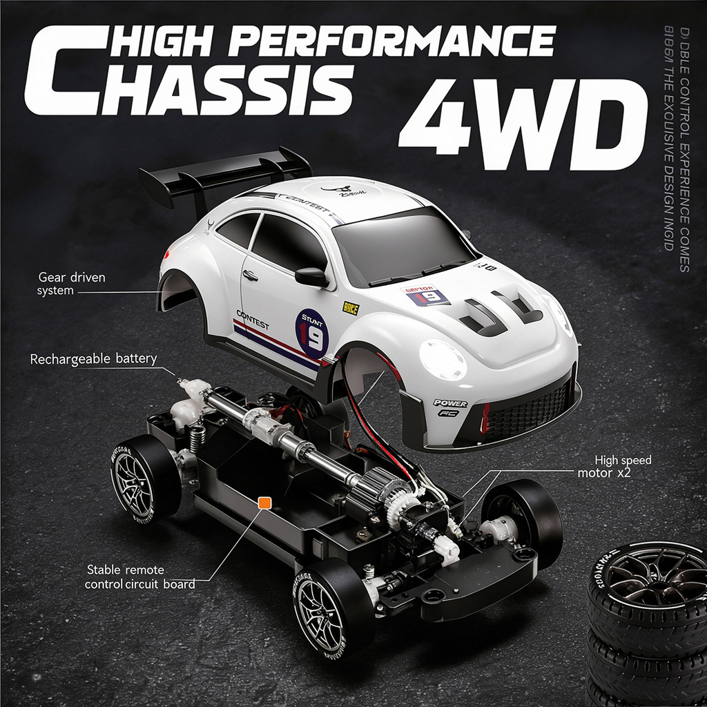 Coche de control remoto a esca - Rc Drift Car 1 24 Scale 4Wd reseña y precio
