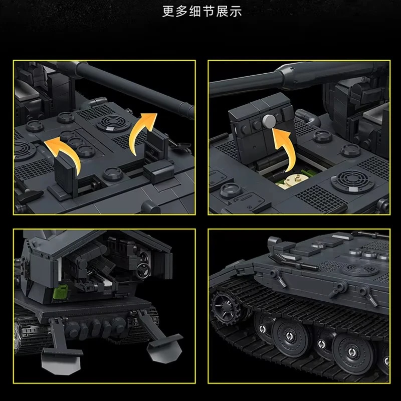 97017 2036PCS Modelo de Tanque - Lego Compatible Military Tank reseña y precio
